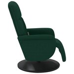 vidaXL Fauteuil inclinable de massage repose-pied vert foncé velours