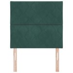 vidaXL Tête de lit Montage mural Géométrique Vert foncé 100 cm Velours