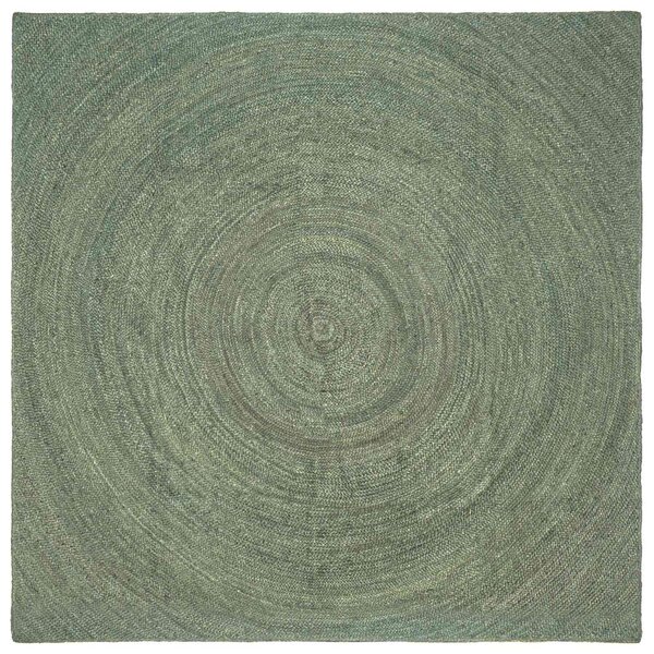 vidaXL Tapis de surface Vert olive 240 x 240 cm Jute