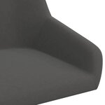 vidaXL Chaises pivotantes à manger lot de 6 Gris foncé Velours