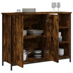 vidaXL Buffet chêne fumé 100x33x75 cm bois d'ingénierie