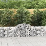 vidaXL Paniers à gabions arqués 40 Pièces 200x50x60/80 cm fer galvanisé