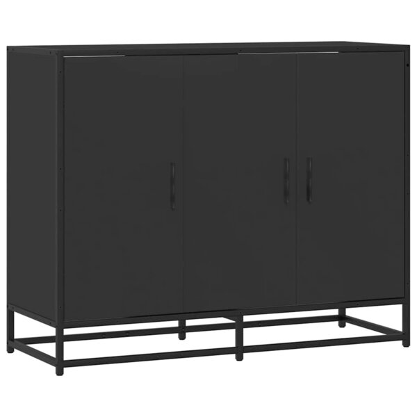 vidaXL Buffet noir 94x35x76 cm bois d’ingénierie