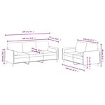 vidaXL Ensemble de canapés 2 Pièces avec coussins vert foncé velours