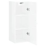 vidaXL Armoire murale blanc brillant 34 5x34x90 cm bois d'ingénierie