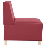 vidaXL Unité de Sofa Modulaire Sans Accoudoirs Rouge bordeaux