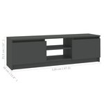 vidaXL Meuble TV Gris 120x30x35 5 cm Bois d'ingénierie