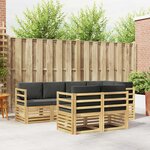 vidaXL Ensemble de canapés d'extérieur 7 Pièces Blanc et anthracite