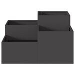 Jardinière vidaXL 80x80x48 cm Acier Noir