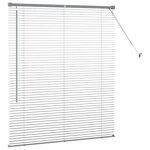 vidaXL Store de Fenêtre avec des rideaux Manuel Gris foncé Aluminium