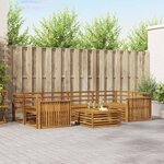 vidaXL Ensemble de canapés d'extérieur 7 Pièces Naturel