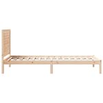 vidaXL Cadre de lit extra long sans matelas 100x220 cm bois massif