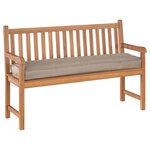 vidaXL Coussin pour banc de palette Taupe 150 x 40 x 8 cm Tissu Oxford