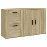 vidaXL Buffet Chêne sonoma 100x33x59 5 cm Bois d'ingénierie