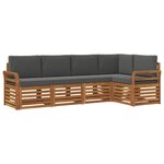 vidaXL Ensemble de canapés d'extérieur 5 pc Naturel et Anthracite