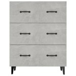 vidaXL Buffet gris béton 69 5x34x90 cm bois d'ingénierie