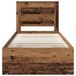 vidaXL Cadre de lit Bois ancien 90 x 190 cm Pin massif