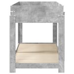 vidaXL Lit Superposé pour Enfants Gris béton 90 x 200 cm
