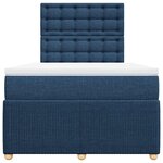 vidaXL Sommier à lattes de lit avec matelas Bleu 120x200 cm Tissu