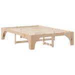 vidaXL Cadre de lit surélevé avec stockage Marron Bois massif en pin