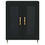 vidaXL Buffet noir 69 5x34x90 cm bois d'ingénierie