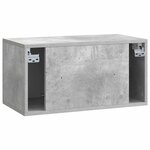 vidaXL Meuble TV mural 59 5 x 31 x 30 cm Gris béton Bois d'ingénierie