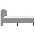 vidaXL Cadre de lit avec tête de lit Gris clair 200 x 200 cm Velours