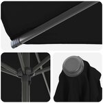 vidaXL Parasol de jardin 230 x 230 cm Polyester Rectangulaire Noir