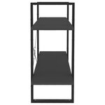 vidaXL Bibliothèque à 2 niveaux gris 100x30x70 cm bois d'ingénierie