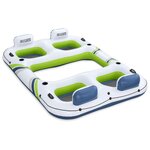 Bestway Île flottante Hydro-Force Blanc  Bleu et Vert 302 x 219 cm PVC