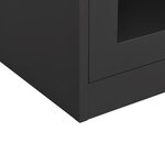 vidaXL Armoire de bureau et jardinière Anthracite 90x40x128 cm Acier