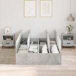 Cadre de lit de rangement vidaXL Gris béton 120x190 cm