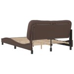 vidaXL Cadre de lit avec LED sans matelas Hvar marron 140x190 cm