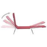 vidaXL Chaises longues pliables 2 Pièces Acier et tissu Rouge