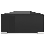 vidaXL Meuble TV/support pour moniteur 120x30x13 cm verre noir