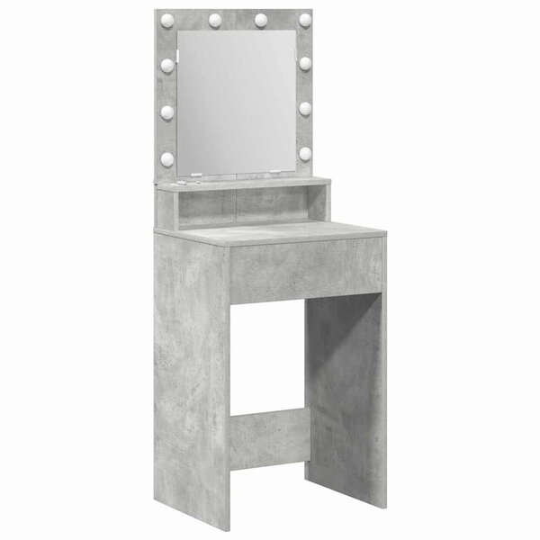 vidaXL Table de Toilette Gris béton 50 x 41 x 135 cm Bois d'ingénierie