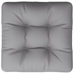 vidaXL Coussin de palette gris 60x60x12 cm tissu