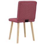 vidaXL Chaises à manger lot de 2 rouge bordeaux tissu