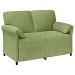vidaXL Sofa 2 places Vert clair 138 x 83 x 95 cm Velours