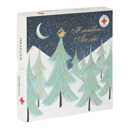 Lot de 6 cartes de vœux avec enveloppe - coffret croix-rouge merveilleuse année - draeger paris
