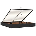 VidaXL Cadre de lit ottoman avec matelas noir 180x200cm velours