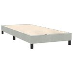 vidaXL Sommier à lattes de lit et matelas gris clair 90x220 cm velours