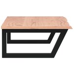 vidaXL Étagère de vasque murale acier et bois de chêne massif