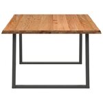 vidaXL Table à manger marron clair bois de chêne massif