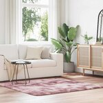 vidaXL Tapis Shaggy à poils longs NAVARRA rose poudré 160x160 cm