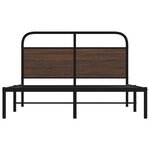 vidaXL Cadre de lit sans matelas 140x200 cm chêne marron