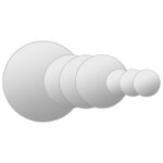 vidaXL Ensemble de miroir mural 7 Pièces Verre Rond