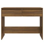 vidaXL Table console chêne marron 100x35x76 5 cm bois d'ingénierie