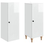 vidaXL Ensemble de Meubles 2 Pièces Blanc brillant Bois d'ingénierie