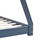 vidaXL Cadre de lit d'enfant Gris  Bois de pin massif 90 x 200 cm